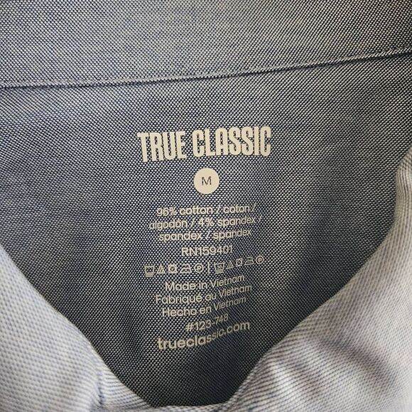 NWOT True Classic Long Sleeve Oxford Button Down Shirt - Picture 5 of 9